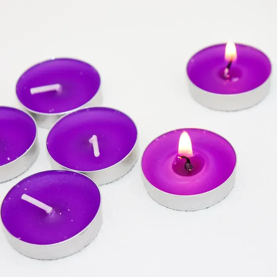 Wholesale Paraffin Wax Flameless White Scented 4hrs 8hrs Tealight Candles for Wedding Party